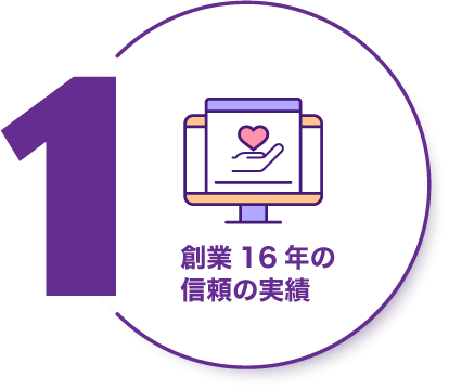 創業16年の信頼の実績